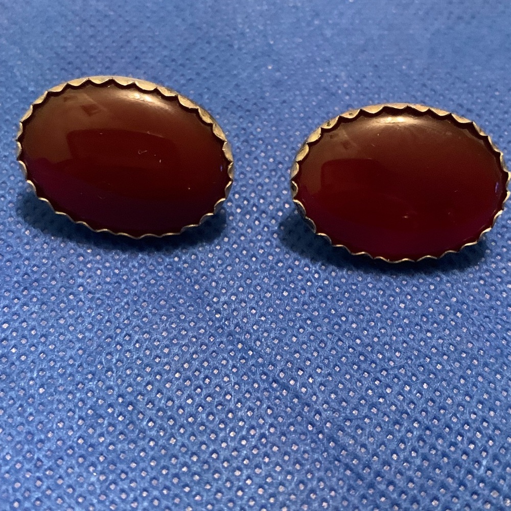 🔴🔴sterling silver and carnelian earrings